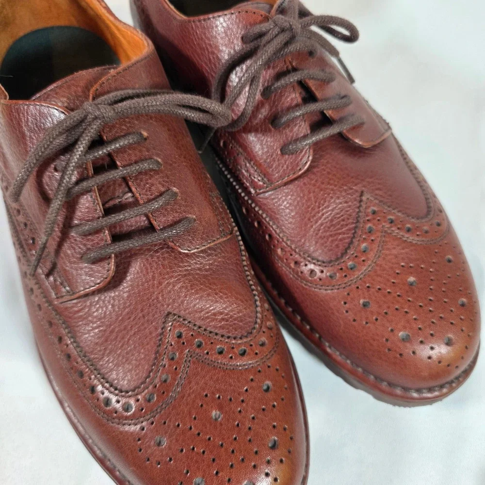 Rockport DressSports Mens 9M Brown Leather Wingtip‎ Brogue Oxford Shoes